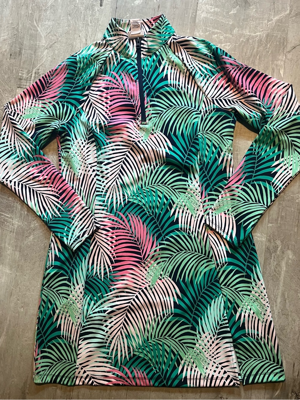 Tommy Bahama Palm-Print Midi Dress in Teal, Pink and Mint Sz M NWOT